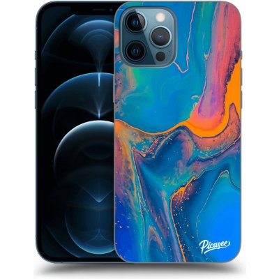 Pouzdro Picasee silikonové Apple iPhone 12 Pro Max - Rainbow černé – Zboží Mobilmania