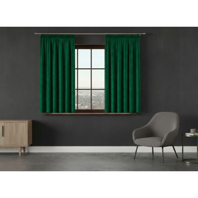 Dekorační krátký závěs s řasící páskou VALMI 140x160 cm color 010 zelená (cena za 1 kus) MyBestHome – Hledejceny.cz