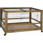 Kerbl 82725 Indoor Deluxe Klec pro malá zvířata dřevo 115 x 60 x 92,5 cm – Zboží Dáma