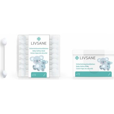 LIVSANE Vatové tyčinky papírové pro děti 72 ks – Zboží Mobilmania