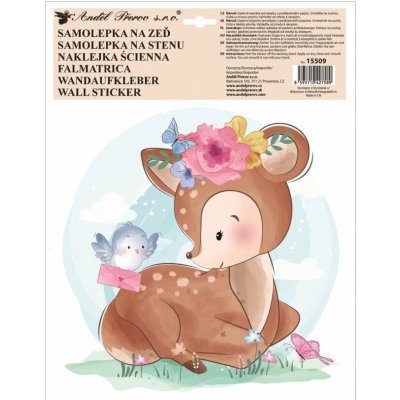 Samolepicí dekorace pro děti Srnka (30 × 42 cm) / Dětská samolepka na stěnu 15509 Room Decor – Hledejceny.cz