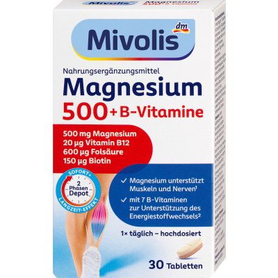Mivolis tablety Magnesium + vitamín B 30 ks – Hledejceny.cz