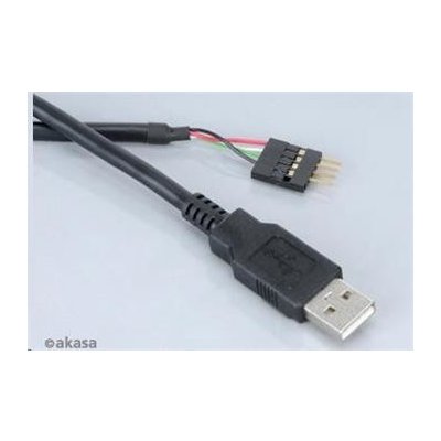AKASA kabel redukce interní USB na externí USB (Type - M), USB 2.0, 40cm – Zboží Mobilmania
