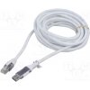 usb kabel Goobay 74162 USB 3.0, RJ45 vidlice,USB A vidlice, niklovaný, 7,5m, bílý