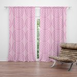 Sablio Závěs Růžové spirály: 2ks 140x250cm – Zboží Mobilmania