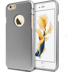 Pouzdro MERCURY iJELLY METAL APPLE IPHONE 6/6S ŠEDÉ