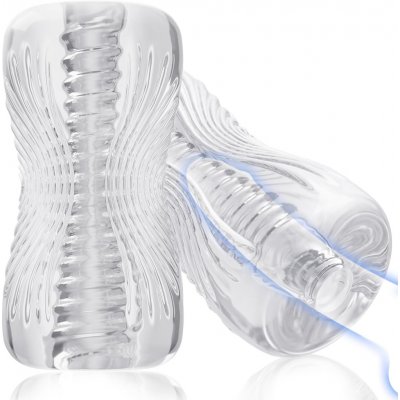 SuperLove 3D Realistic Texture Spiral Tunnel Stroker Clear – Zboží Mobilmania