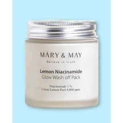 MÁRY & MAY Rozjasňující pleťová maska Lemon Niacinamide Glow Wash off Pack 125 g – Zboží Dáma