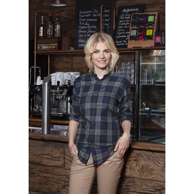 Karlowsky Dámská kostkovaná halenka v městském stylu námořnická modrá – Zboží Dáma