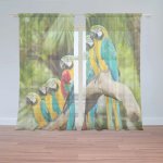 Záclony Papoušci na větvi: 2 ks - 150x250 cm - Sablio – Hledejceny.cz
