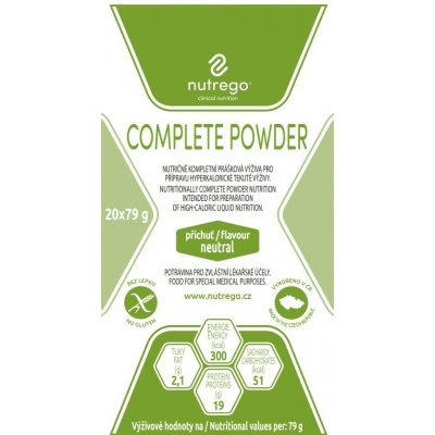 NUTREGO COMPLETE POWDER NEUTRAL POR PLV SOL 20X79G – Hledejceny.cz