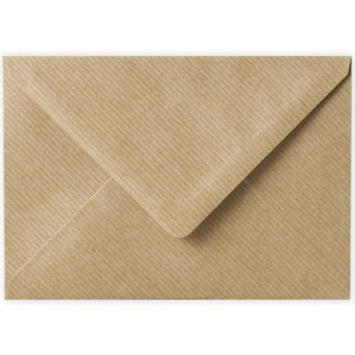 Hnědá obálka s žebrovaným vzorem 114x162 mm (C6)