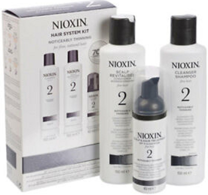 Nioxin System 2 Care ošetření pro výrazné řídnutí jemných přírodních vlasů šampon 150 ml + kondicioner 150 ml + bezoplachová péče 40 ml dárková sada