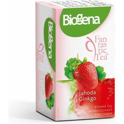 Biogena Čaj Fantastic Tea Jahoda Ginkgo 20 x 2,5 g