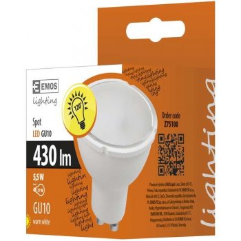 Emos LED žárovka Classic MR16 5,5W GU10 Teplá bílá