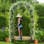 DUFURT Kovový oblouk na růže a popínavé rostliny – 240 x 136 x 38 cm 3070 – Sleviste.cz