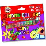 Koh-i-noor barvy na sklo 12x10ml 10 barev + 2 kontury – Zboží Dáma