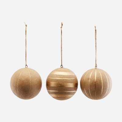 Set 3 ks vánočních ozdob Craft Gold 10 cm House Doctor – Hledejceny.cz