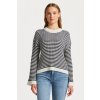 Dámský svetr a pulovr Gant svetr STRIPE COTTON RIB C NECK modrá