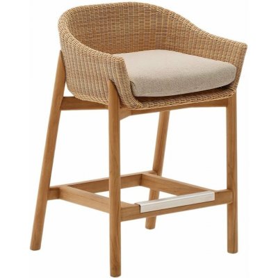 Kave Home Galea 75 cm židle z umělého ratanu Zahradní barová – Hledejceny.cz