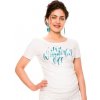 Těhotenské a kojící tričko Be MaaMaa těhotenské triko Wonderful Life bílá