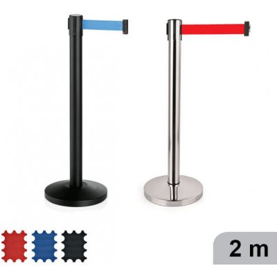 Vymezovač prostoru pásový Lightflex stojan nerezový - modrá - 200 cm