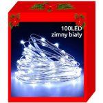 ISO 7267 Světelný řetěz na baterie 100 LED studená bílá 10 m – Hledejceny.cz