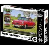 Puzzle Retro-Auta Škoda 1000 MBG De Luxe 1967 500 dílků