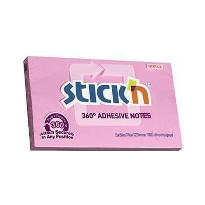 Samolepicí bloček, růžová, 76x127 mm, 100 listů, STICK N 21558 – Hledejceny.cz