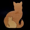 Dřevěná hračka Amadea puzzle kočky masivní dvou druhů dřevin 115x15x3 cm