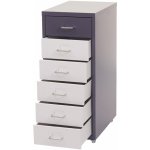 Mendler na kolečkách Boston T851 69x28x41cm 6 zásuvek tmavě šedá bílá-tmavě šedá – Zboží Dáma