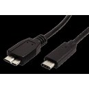 Roline 11.02.9006 USB 3.1 microUSB3.0 B(M) - USB C(M), 1m, černý