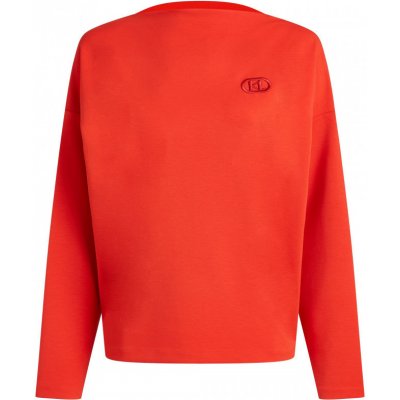 Karl Lagerfeld mikina ZIP DETAIL sweatshirt červená – Zboží Mobilmania