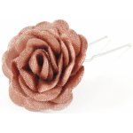 Sponka vlásenka s květem světle hnědá – Zboží Mobilmania