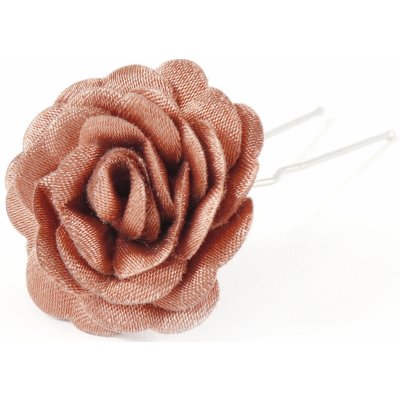 Sponka vlásenka s květem světle hnědá – Zboží Mobilmania