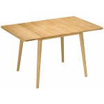HOMCOM jídelní stůl, rozkládací stůl, kuchyňský stůl pro 4-6 osob, rozkládací jídelní stůl, dřevěný stůl do kuchyně, jídelny, přírodní, 80- 130 x 80 x 76 cm