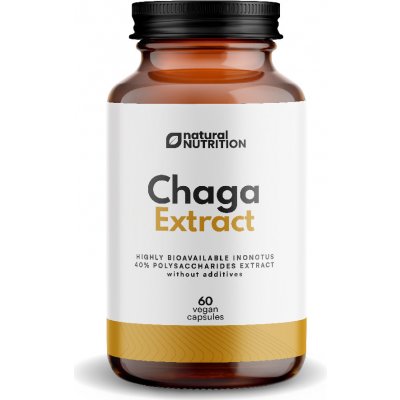 Natural Nutrition Chaga extrakt kapsle 60 kapslí – Hledejceny.cz