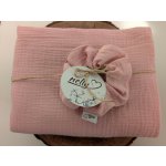 Nelly mušelínová šála s gumičkou světle růžový – Sleviste.cz