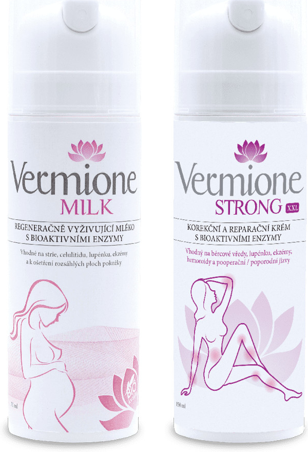 Vermione Těhotenský balíček XXL Strong 150 ml + Milk 150 ml dárková sada