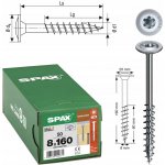 SPAX vrut pro dřevostavby 8.0x160 částečný závit Torx 40 Wirox stříbrný (50 ks) – Hledejceny.cz