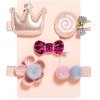 Gumička do vlasů BrushArt KIDS Little princess hair clip set sponky do vlasů Pink