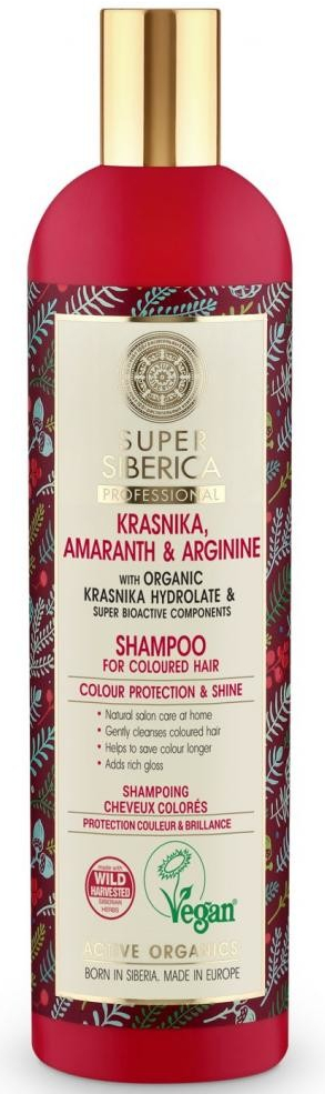 Natura Siberica Krasnika Amaranth & Arginine šampon pro barvené vlasy 400 ml