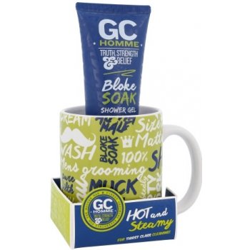 Grace Cole Homme Sport Hot & Steamy sprchový gel Bloke Soak 100 ml + hrnek dárková sada