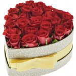 Krabička červených růží RED CALYPSO šampaň 15x8cm – Zboží Dáma
