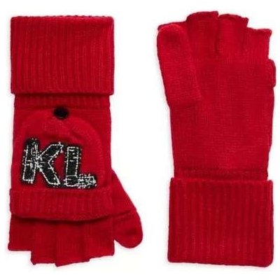 Karl Lagerfeld Paris dámské červené zimní rukavice Logo Knit – Hledejceny.cz