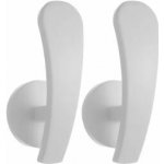 Nástěnný kovový držák na závěs s příslušenstvím - Bílý, 1 kus – Hledejceny.cz