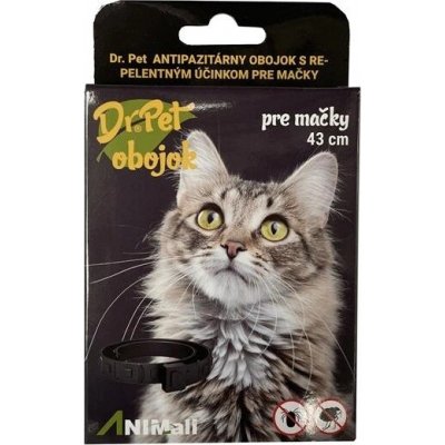 Dr.Pet Dr.Pet antiparazitární obojek pro kočky ČERNÝ 43 cm – Sleviste.cz