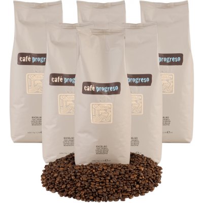 Cafe Progreso káva EXCELSO 100 % Arabica zrnková 6 x 1 kg – Hledejceny.cz
