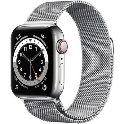 SES Elegantní kovový pásek pro chytré hodinky Apple Watch 44mm 6.série - stříbrný 9076