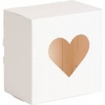 Dárková krabička s okénkem ve tvaru srdce - 10,2 x 10,5 x 6,6 cm sublimace termotransfer – Hledejceny.cz